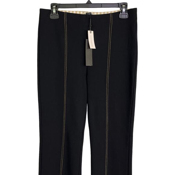 Anthropologie Essential Crop Flare Pants Black Stretch Knit Size S NWT - Picture 5 of 9